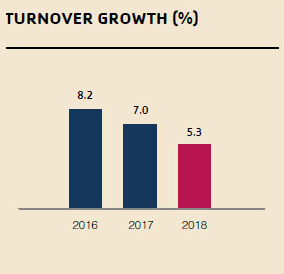 TURNOVER GROWTH (%)